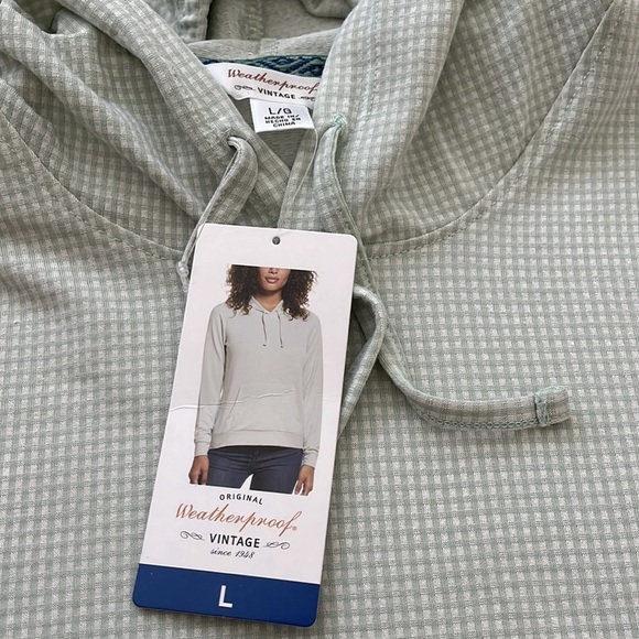 NWT Weatherproof Vintage Gingham Hoodie Size:L - Picture 12 of 13